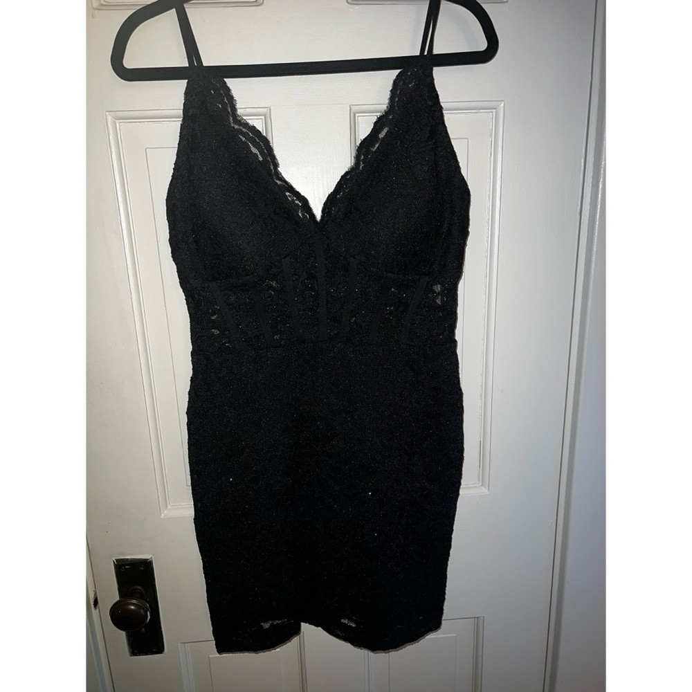 Morgan & Co. Black Lace Mini Dress